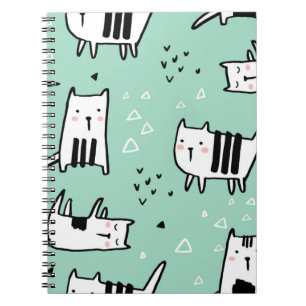 Cat pattern notebook