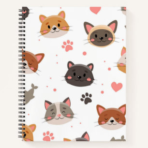 Cat pattern notebook