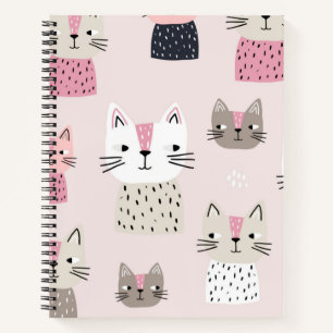 Cat pattern notebook