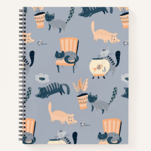 Cat pattern notebook