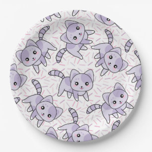 Cat Pattern Paper Plate