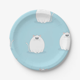 Cat pattern paper plate