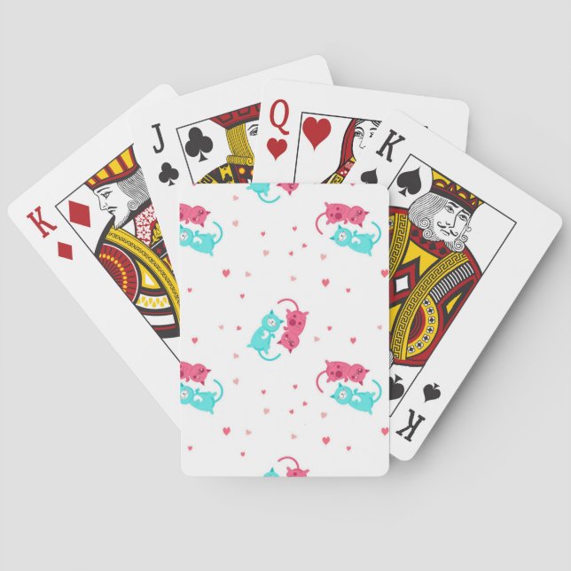 Cat pattern playing cards (Back)