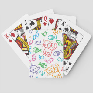 cat pattern playing cards