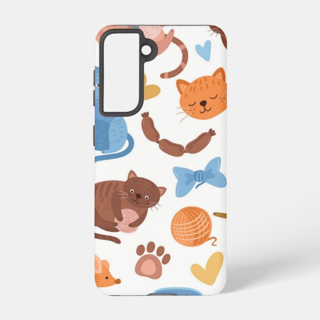 Cat pattern samsung galaxy s21 case (Back)