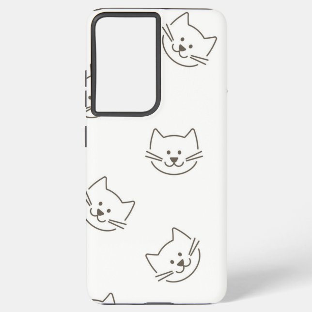 Cat pattern samsung galaxy s21 ultra case (Back)