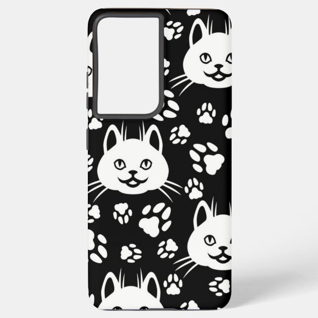Cat pattern samsung galaxy s21 ultra case (Back)