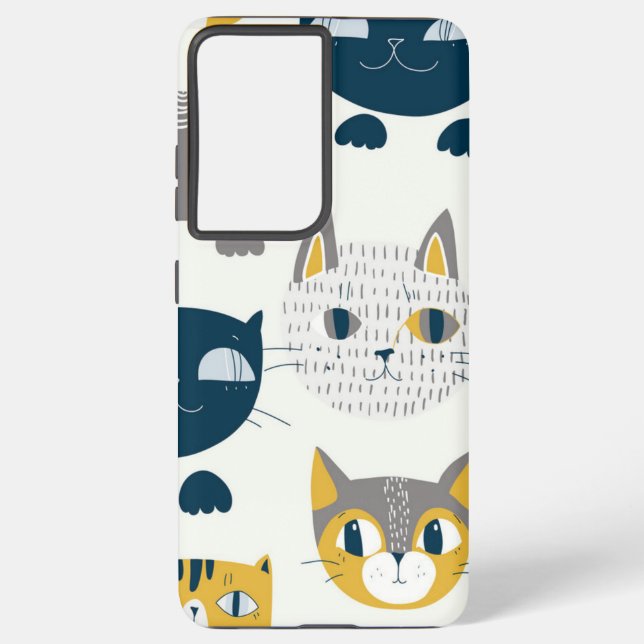Cat pattern samsung galaxy s21 ultra case (Back)