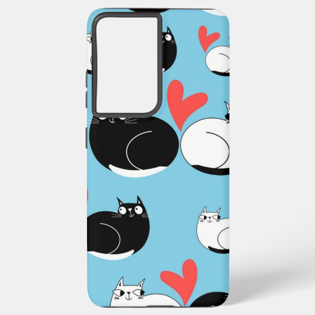 Cat pattern samsung galaxy s21 ultra case (Back)
