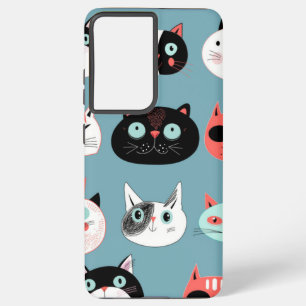 Cat pattern samsung galaxy case