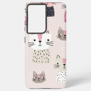 Cat pattern samsung galaxy case