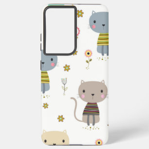 Cat pattern samsung galaxy case