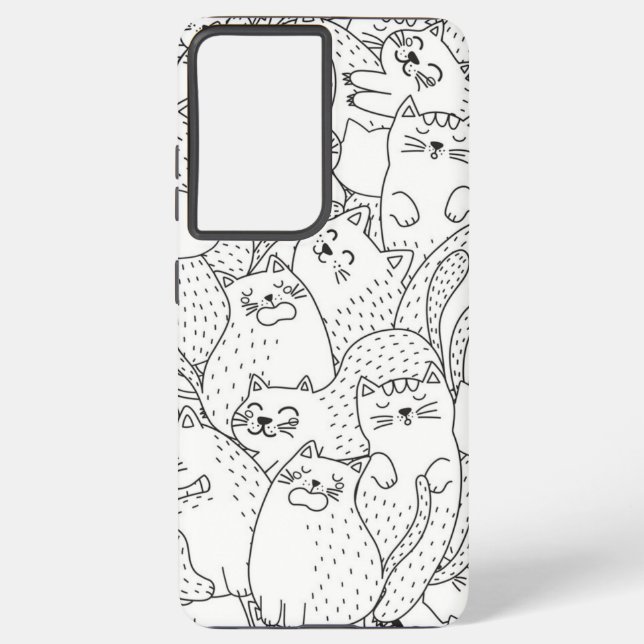 Cat pattern samsung galaxy s21 ultra case (Back)
