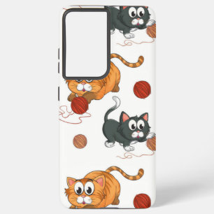 Cat pattern samsung galaxy case