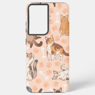 Cat pattern samsung galaxy case