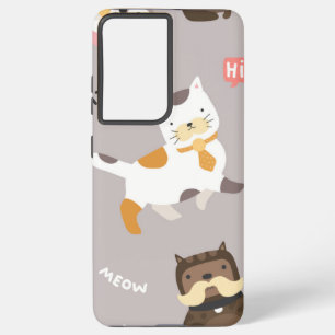 Cat pattern samsung galaxy case