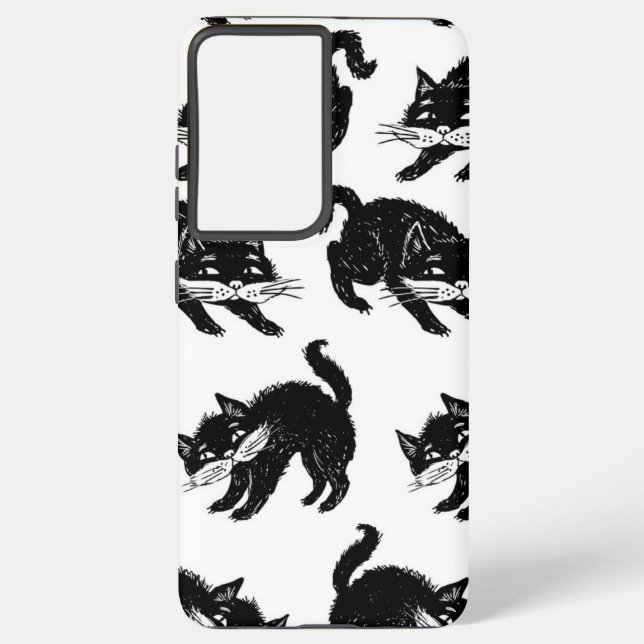 Cat pattern samsung galaxy s21 ultra case (Back)