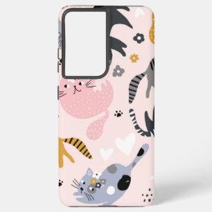 Cat pattern samsung galaxy case