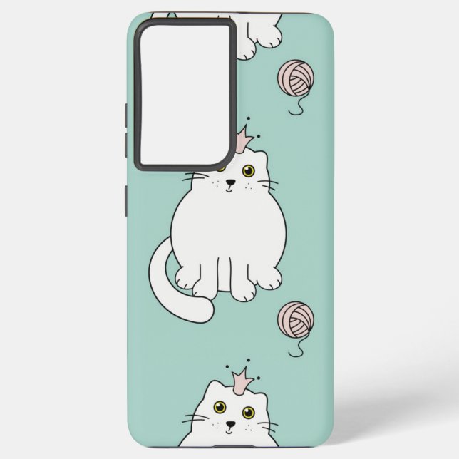Cat pattern samsung galaxy s21 ultra case (Back)