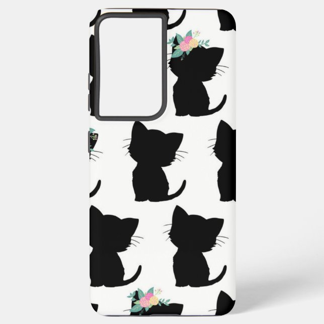 Cat pattern samsung galaxy s21 ultra case (Back)