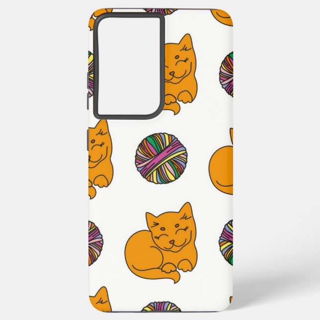 Cat pattern samsung galaxy s21 ultra case (Back)
