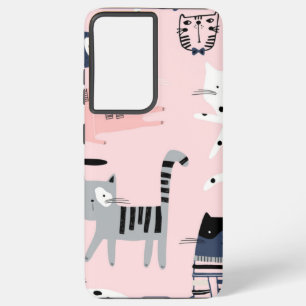 Cat pattern samsung galaxy case