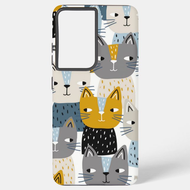 Cat pattern samsung galaxy s21 ultra case (Back)