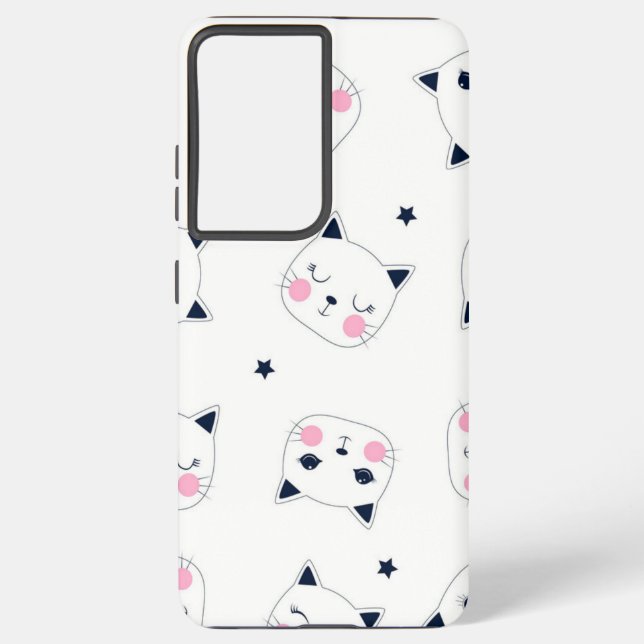 Cat pattern samsung galaxy s21 ultra case (Back)