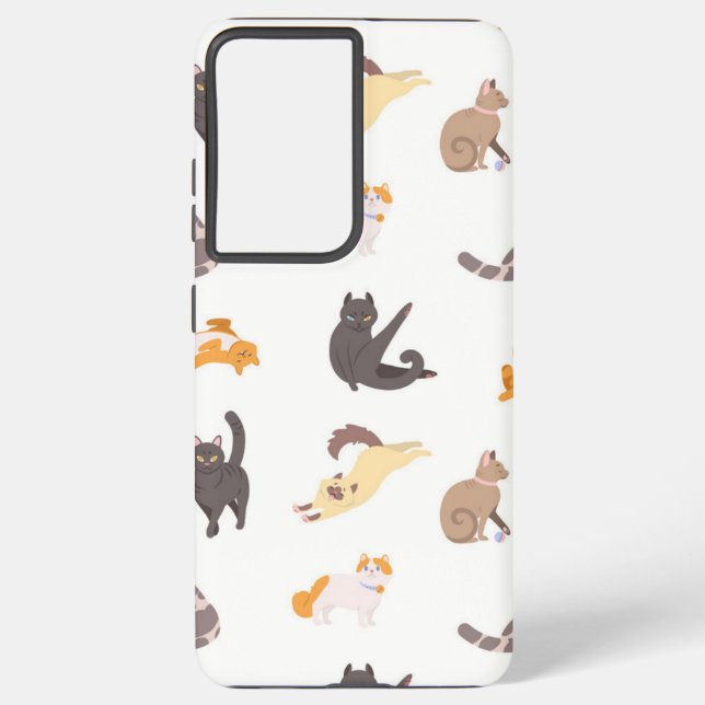Cat pattern samsung galaxy s21 ultra case (Back)