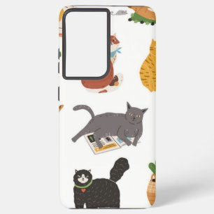 Cat pattern samsung galaxy case