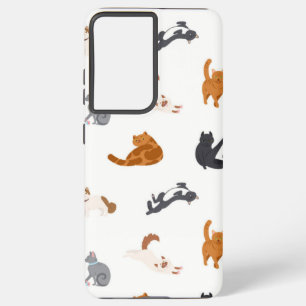 Cat pattern samsung galaxy case