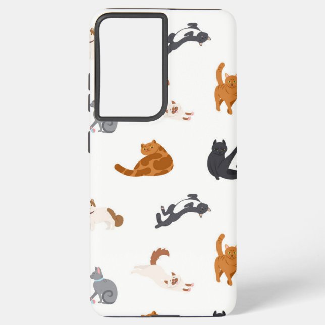 Cat pattern samsung galaxy s21 ultra case (Back)