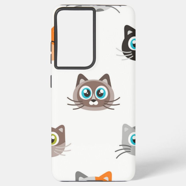 Cat pattern samsung galaxy s21 ultra case (Back)