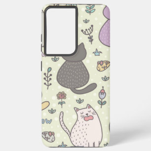 Cat pattern samsung galaxy case