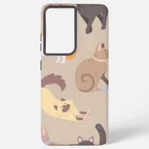 Cat pattern samsung galaxy case