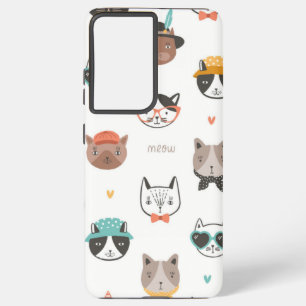 Cat pattern samsung galaxy case