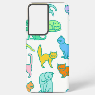 Cat pattern samsung galaxy case