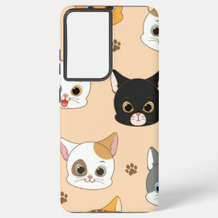 Cat pattern samsung galaxy case