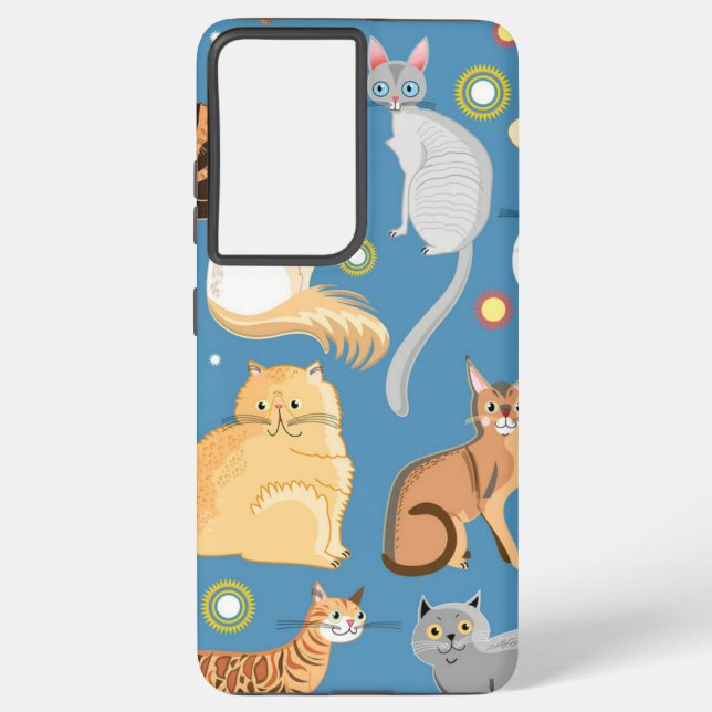 Cat pattern samsung galaxy s21 ultra case (Back)