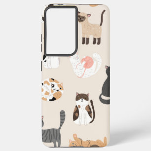 Cat pattern samsung galaxy case