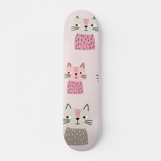 Cat pattern skateboard (Front)