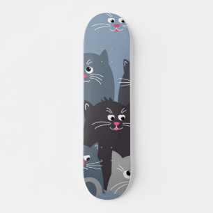 Cat pattern skateboard