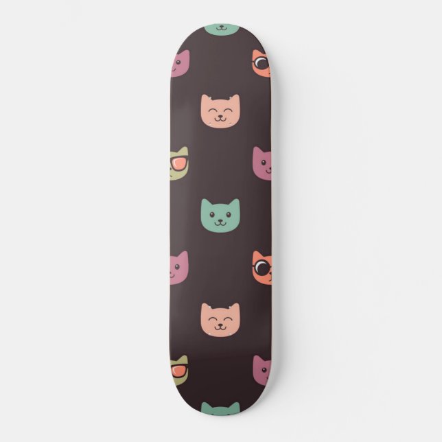Cat pattern skateboard (Front)
