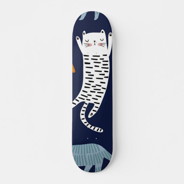 Cat pattern skateboard (Front)