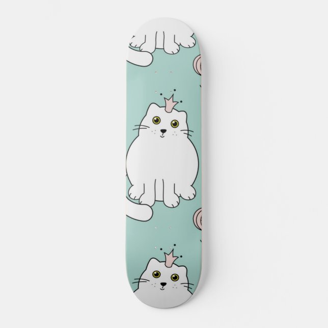 Cat pattern skateboard (Front)