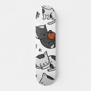 Cat pattern skateboard