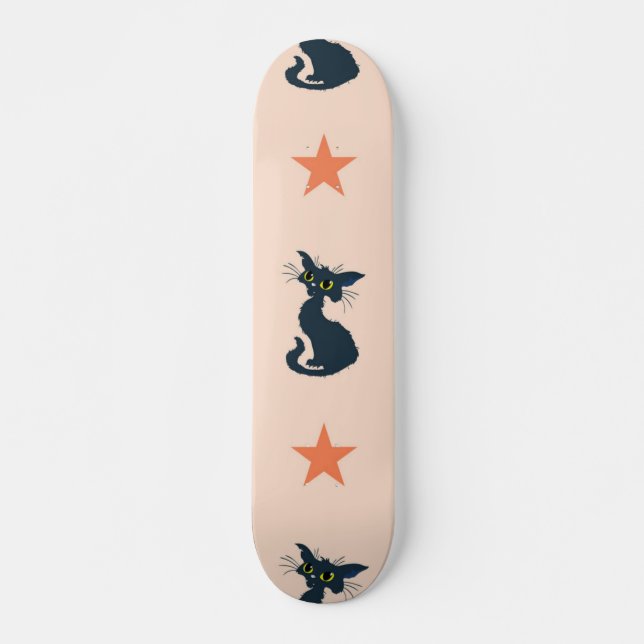 Cat pattern skateboard (Front)