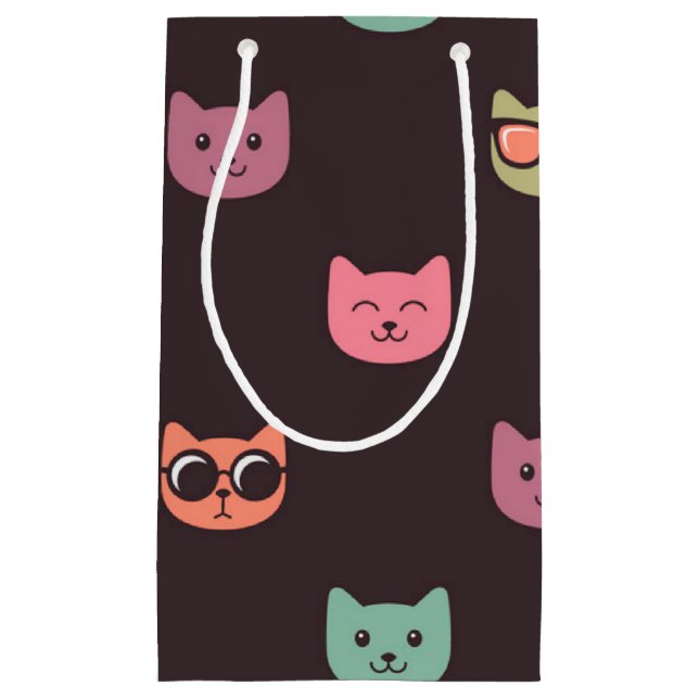 Cat pattern small gift bag (Front)