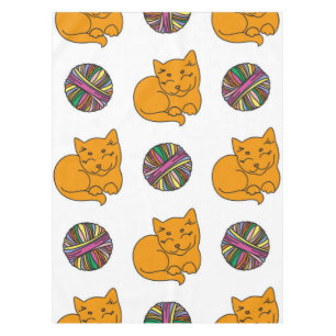 Cat pattern tablecloth