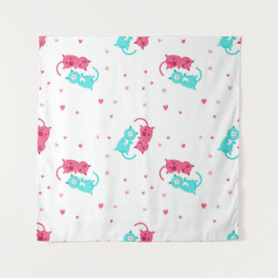 Cat pattern tapestry